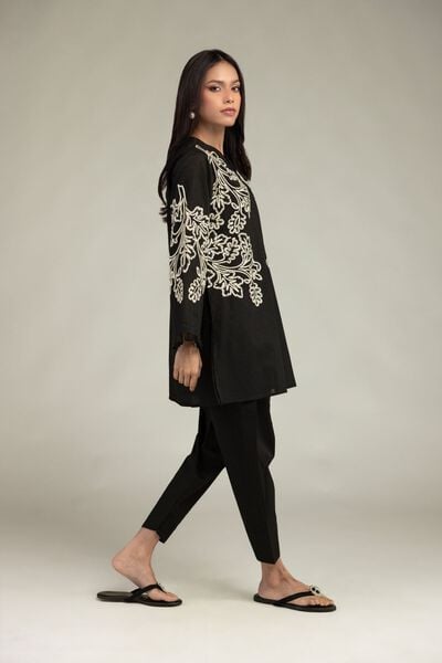 Embroidered | Cotton Dobby | Black Cotton Shalwar | AED 80.00