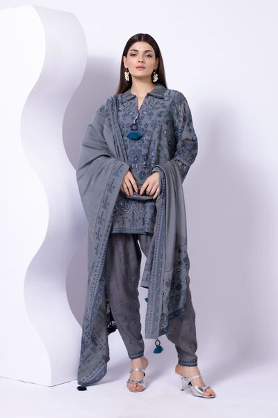 Embroidered | Crosshatch Raw Silk | Shalwar | AED 36.00