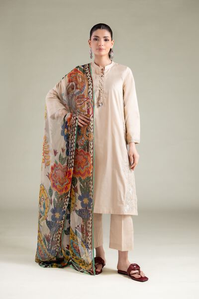 Embroidered | Cotton Dobby | Pants | AED 100.00