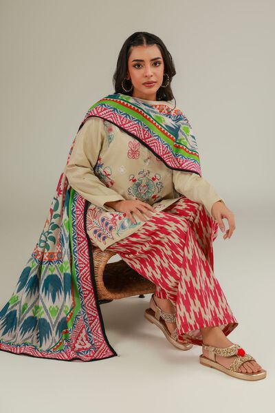 Embroidered | Cotton Net | Floral Cotton Dupatta | AED 80.00