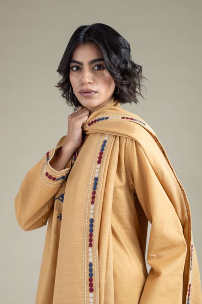 Embroidered | Textured Cotton | Dupatta | AED 80.00