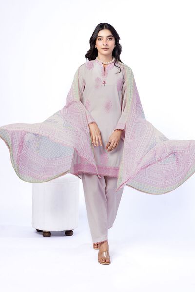 Embroidered | Cotton Dobby | Tailored 3 Piece | AED 300.00