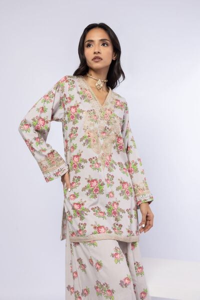 Embroidered | Crosshatch Raw Silk | Kurta | AED 70.00