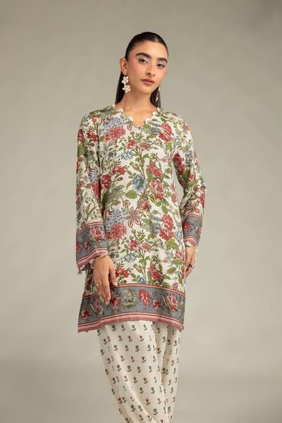 Printed | Raw Silk | Kurta | AED 180.00