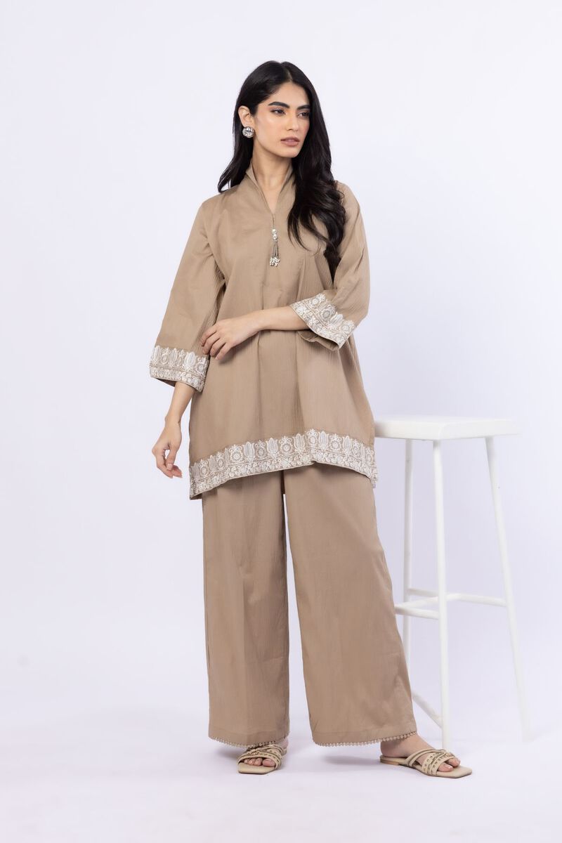 Embroidered | Ripple Crinkle | 2 Piece Co-ord Set | null