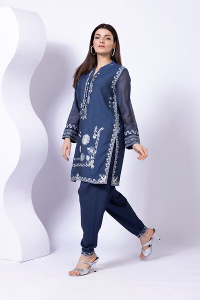 Embroidered | Crosshatch Raw Silk | Shalwar | AED 24.00