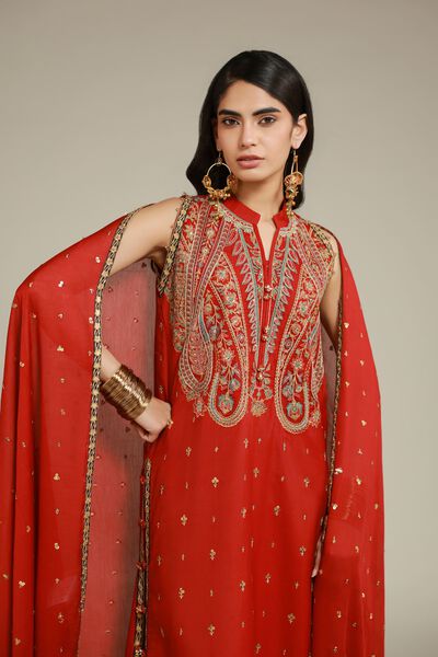 Embroidered | Raw Silk | 3 Piece Co-ord Set | AED 174.00