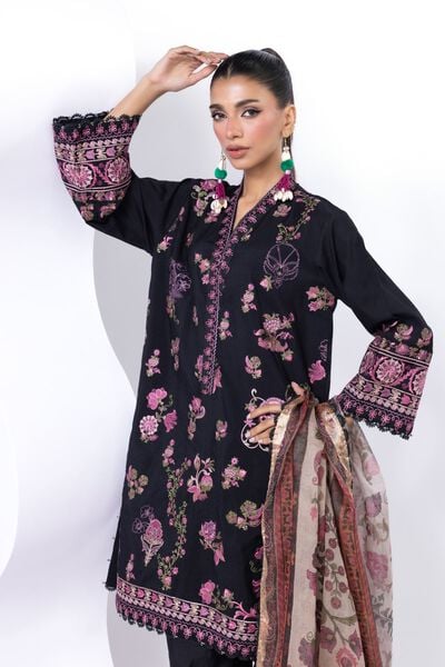 Embroidered | Dull Raw Silk | Fabrics 3 Piece | AED 360.00