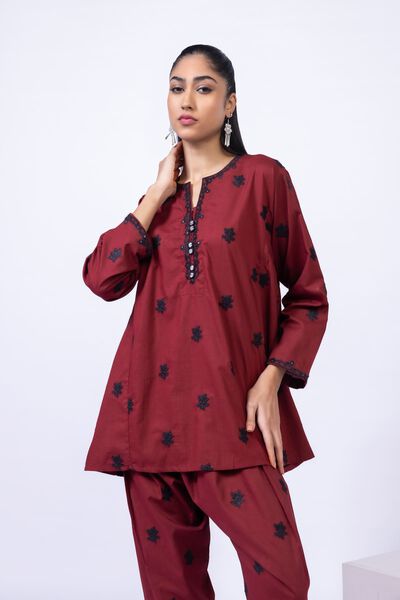Embroidered | Crosshatch Poplin | Kurta | AED 60.00