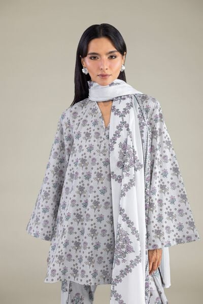 Printed | Cambric | Floral Cambric Kurta | AED 150.00