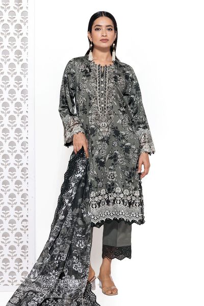 Cotton Satin | Embroidered | Fabrics 3 Piece | AED 100.00