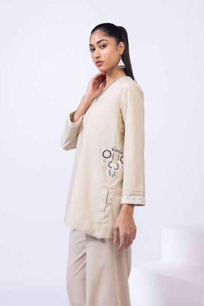 Embroidered | Crosshatch Poplin | Kurta | AED 50.00