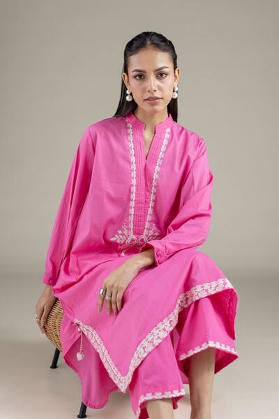 Embroidered | Textured Cambric | Longline Kurta  | AED 150.00
