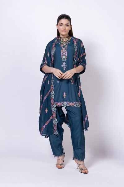 Embroidered | Viscose Oak Silk | Kurta | AED 60.00