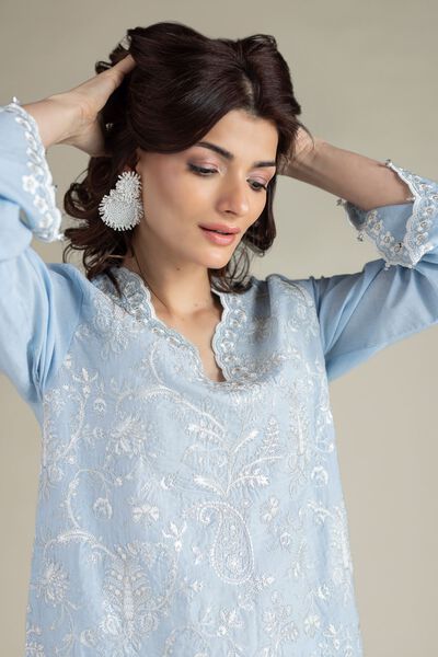 Embroidered | Cambric | Tailored 2 Piece | Top and Bottom | AED 250.00