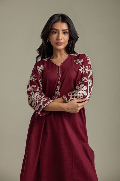 Embroidered | Heavy Textured Cotton | Kurta | AED 250.00