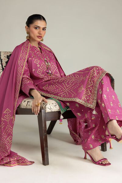 Embroidered | Cambric | Cambric 3-Piece Co-ord | AED 204.00
