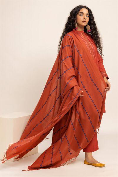 Shawl, RUST, hi-res
