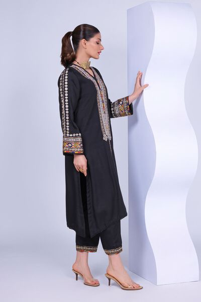 Embroidered | Russian Raw Silk | Pants | AED 27.60