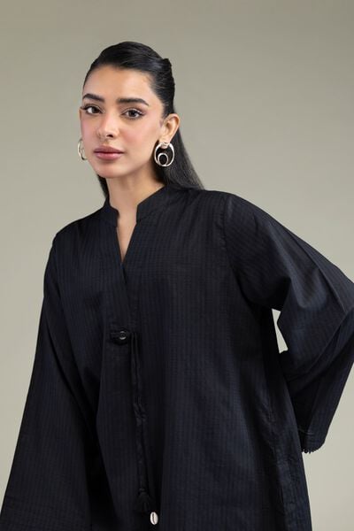 Printed | Cotton Dobby | Black Cotton Kurta | AED 100.00