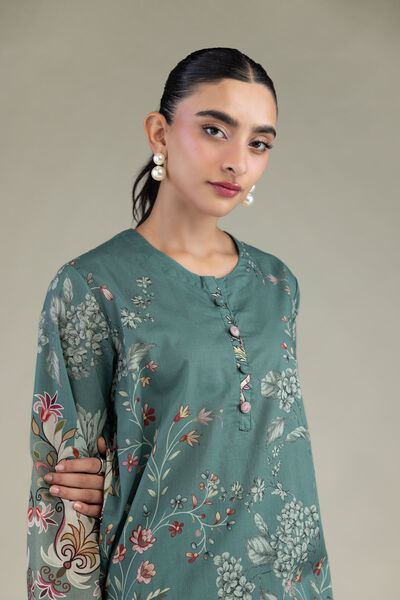 Printed | Cambric | Floral Cambric Kurta | AED 150.00