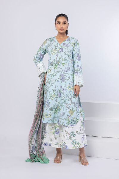 Printed | Dull Raw Silk | Pants | AED 72.00
