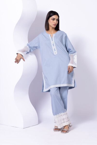 Embroidered | Crosshatch Poplin | Kurta | AED 140.00