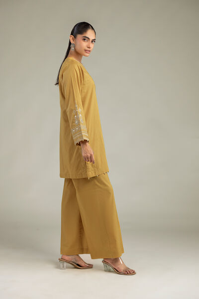 Embroidered | Cambric | Cambric Solid Pants | AED 130.00