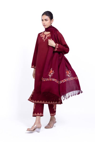 Embroidered | Heavy Blended Viscose | Pants | AED 92.00