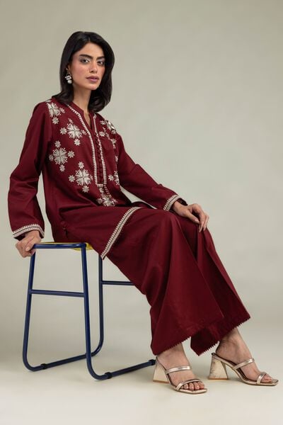 Embroidered | Cotton Dobby | Cotton Dobby Kurta | AED 180.00
