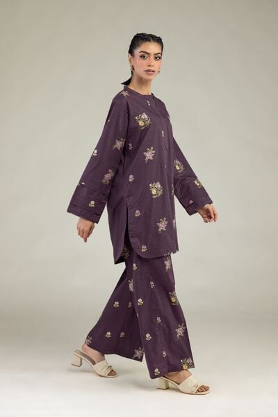 Embroidered | Cotton Dobby | Cotton Dobby Pants | AED 150.00