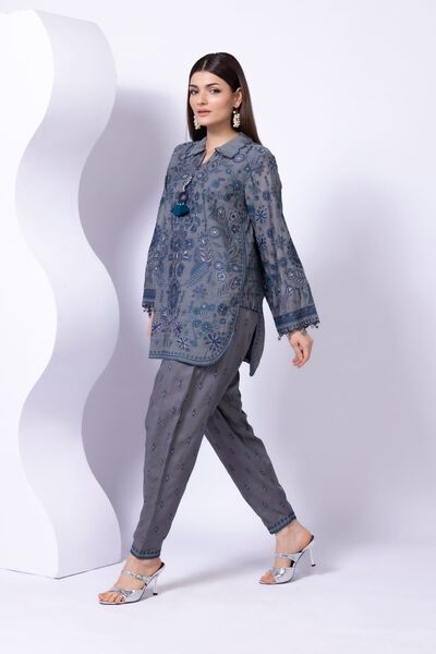 Embroidered | Crosshatch Raw Silk | Shalwar | AED 36.00