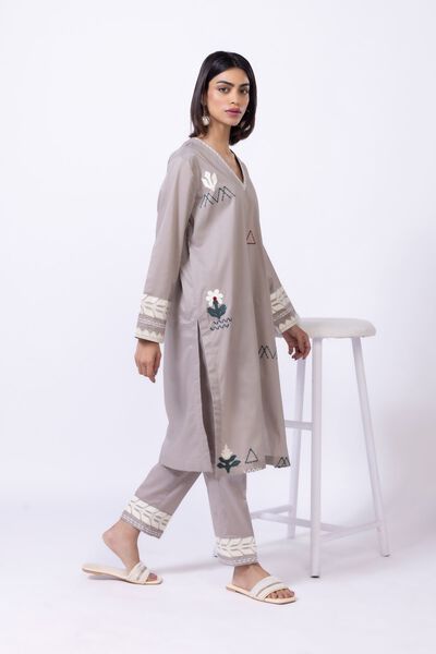 Embroidered | Cambric | Pants | AED 68.00