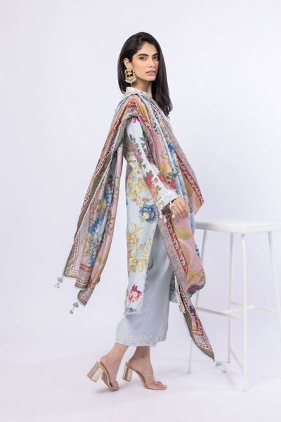 Embroidered | Russian Raw Silk | Pants | AED 46.00