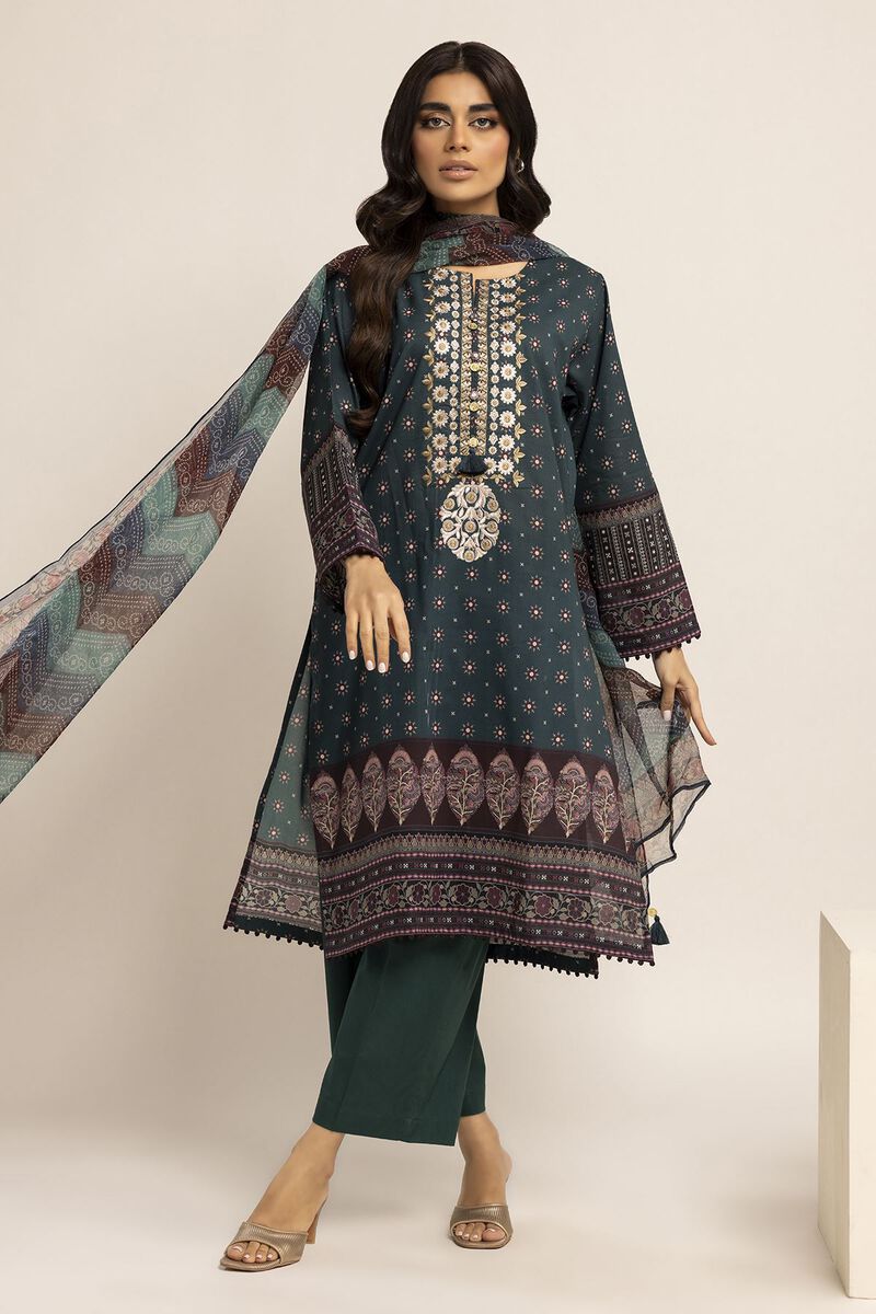 Embroidered | Cambric | Fabrics 3 Piece | null