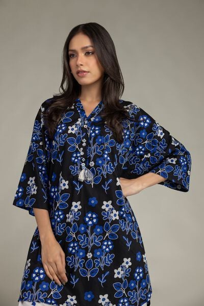 Printed | Cambric | Floral V-Neck Kurta | AED 150.00