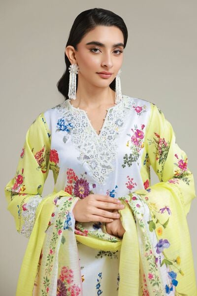 Printed | Satin | Fabrics 3 Piece | AED 200.00