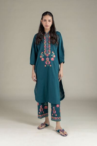 Embroidered | Heavy Textured Cotton | Pants | AED 120.00
