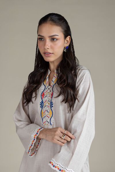 Embroidered | Heavy Textured Cotton | Kurta | AED 120.00