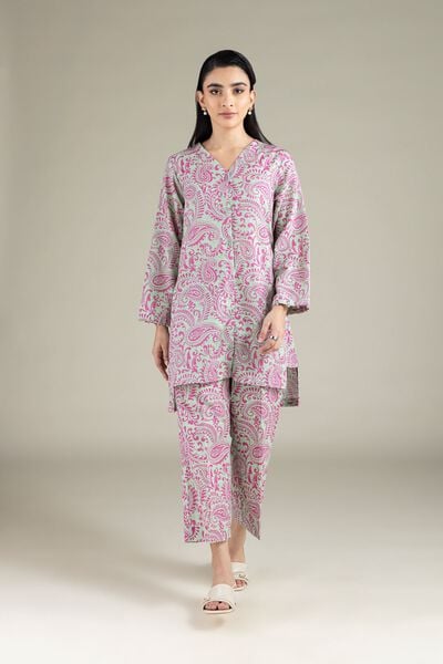 Printed | Textured Cotton | Pants | AED 70.00