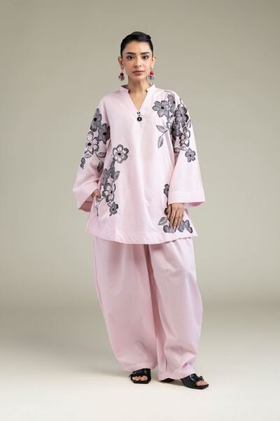 Embroidered | Cotton Dobby | Solid Pink Shalwar  | AED 130.00