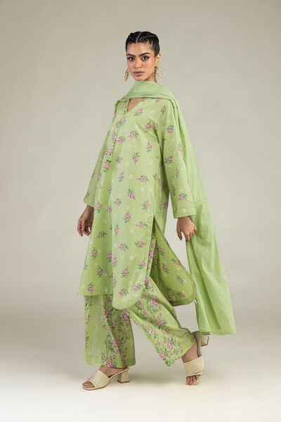 Printed | Cambric | Floral Cambric Pants | AED 130.00