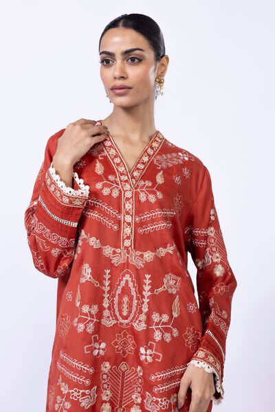 Embroidered | Thai Silk | Kurta | AED 78.00