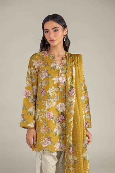 Printed | Cambric | Floral Cambric Kurta | AED 150.00