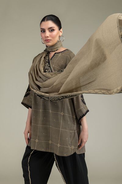 Embroidered | Lawn | Beige Lawn Dupatta | AED 130.00