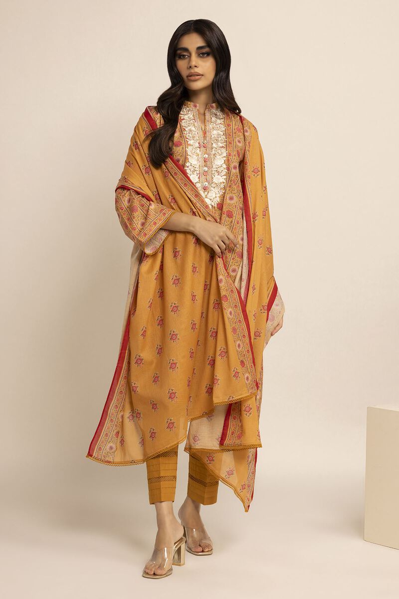 Embroidered | Cambric | Fabrics 3 Piece | null