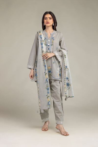 Embroidered | Cotton Dobby | Floral Cotton Shalwar | AED 80.00