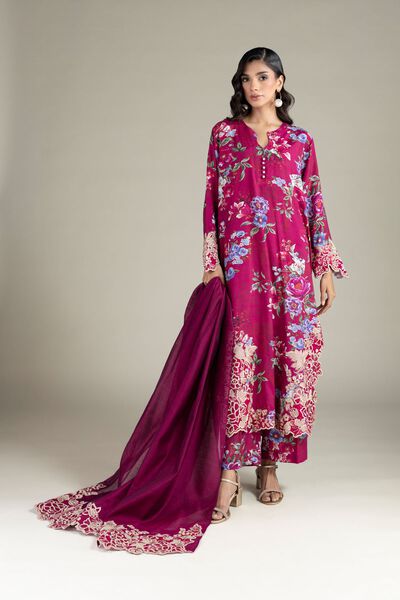 Embroidered | Raw Silk | Fabrics 3 Piece | AED 250.00