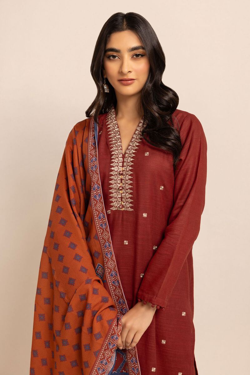 Embroidered | Crosshatch | Fabrics 3 Piece | null