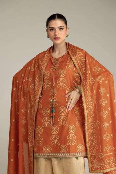 Embroidered | Cambric | Cambric 3-Piece Co-ord | AED 204.00